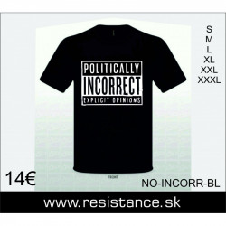 TSHIRT POLITICALLY INCORRECT